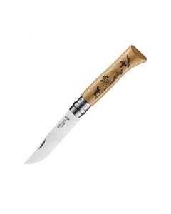 Ніж Opinel №8 VRI Animalia Собака, дуб (002335)