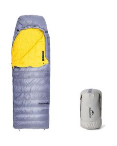 Спальник з натуральним пухом Naturehike CW700 CNK2450WS048, p-р M, жовто-сірий