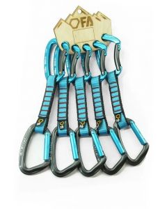 FA Відтяжка з карабінами ROCK EXPRESS PAD 19 mm 12 cm (5 шт.) BLUE