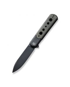 Ніж складаний туристичний Civivi Banneret, (8.8 см) Nitro-V / Stainless & Micarta чорний