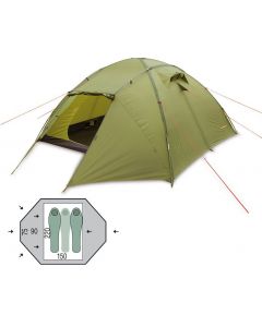 Палатка Pinguin - Tornado 2 Dural Green, 2-3 местная (PNG 124.2)